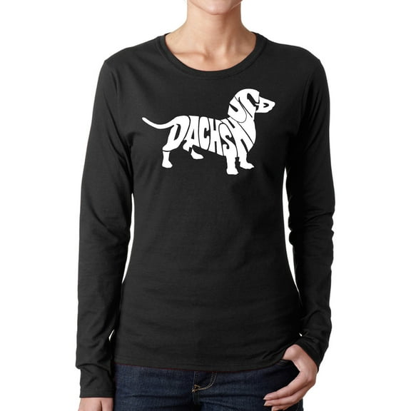 Women's Word Art Long Sleeve T-Shirt - Dachshund
