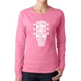 thumbnail image 1 of Women's Word Art Long Sleeve T-Shirt - Guitar Head Music Genres, 1 of 2