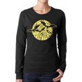 thumbnail image 1 of Women's Word Art Long Sleeve T-Shirt - Halloween Bats, 1 of 2