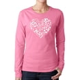 thumbnail image 1 of Women's Word Art Long Sleeve T-Shirt - Heart Notes, 1 of 2