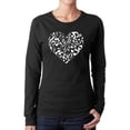 thumbnail image 1 of Women's Word Art Long Sleeve T-Shirt - Heart Notes, 1 of 2
