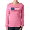 thumbnail image 1 of Women's Word Art Long Sleeve T-Shirt - Land of the Free American Flag, 1 of 2