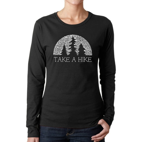 Women's Word Art Long Sleeve T-Shirt - Nature Lover