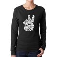 thumbnail image 1 of Women's Word Art Long Sleeve T-Shirt - Peace Out, 1 of 2