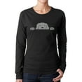 thumbnail image 1 of Women's Word Art Long Sleeve T-Shirt - Peeking Dog, 1 of 2