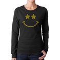 thumbnail image 1 of Women's Word Art Long Sleeve T-Shirt - Rockstar Smiley, 1 of 2
