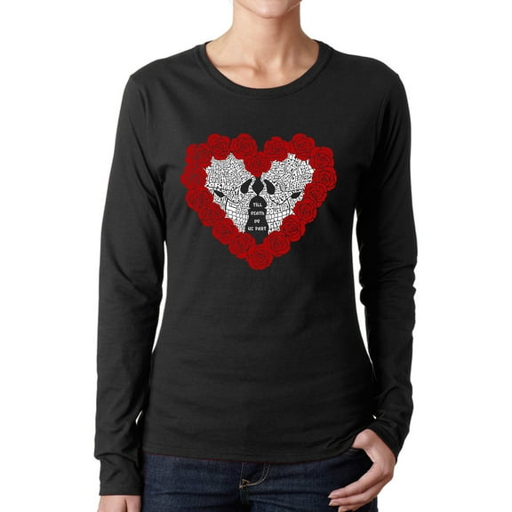 Women's Word Art Long Sleeve T-Shirt - Til Death Do Us Part