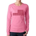 thumbnail image 1 of Women's Word Art Long Sleeve T-Shirt - USA Flag, 1 of 2