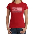 thumbnail image 1 of Women's Word Art T-Shirt - 50 States USA Flag, 1 of 2