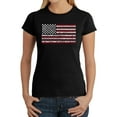 thumbnail image 1 of Women's Word Art T-Shirt - 50 States USA Flag, 1 of 2