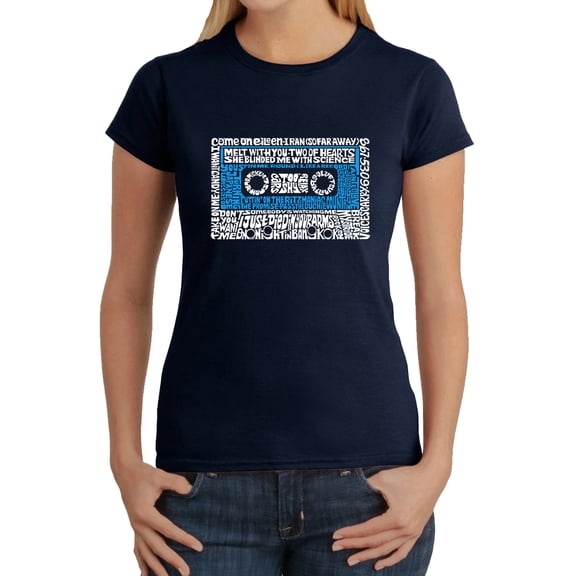 Women's Word Art T-Shirt - 80s One Hit Wonders