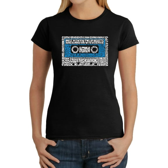 Women's Word Art T-Shirt - 80s One Hit Wonders
