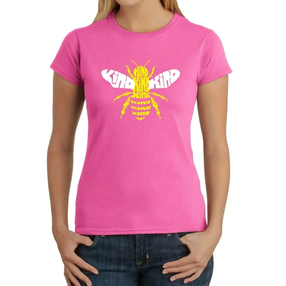 Women's Word Art T-Shirt - Bee Kind