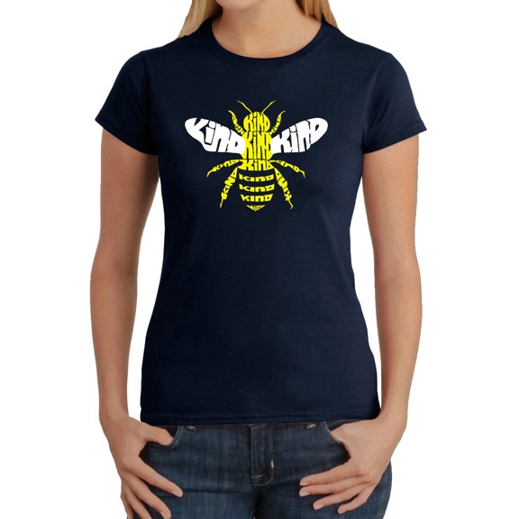Women's Word Art T-Shirt - Bee Kind