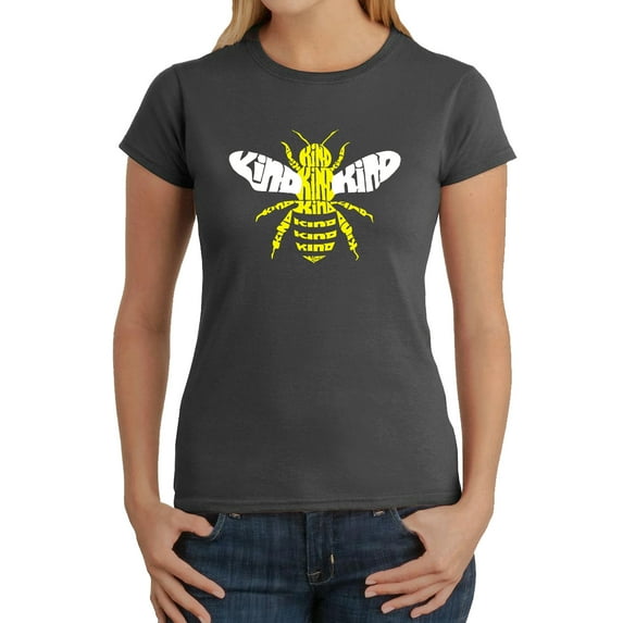 Women's Word Art T-Shirt - Bee Kind