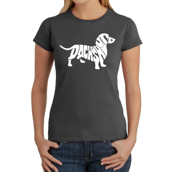 Women's Word Art T-Shirt - Dachshund