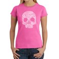 thumbnail image 1 of Women's Word Art T-Shirt - Flower Skull, 1 of 2