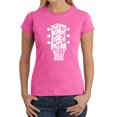 thumbnail image 1 of Women's Word Art T-Shirt - Guitar Head Music Genres, 1 of 2