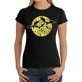 thumbnail image 1 of Women's Word Art T-Shirt - Halloween Bats, 1 of 2