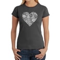 thumbnail image 1 of Women's Word Art T-Shirt - Heart Flowers, 1 of 2