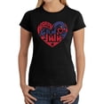 thumbnail image 1 of Women's Word Art T-Shirt - July 4th Heart, 1 of 2