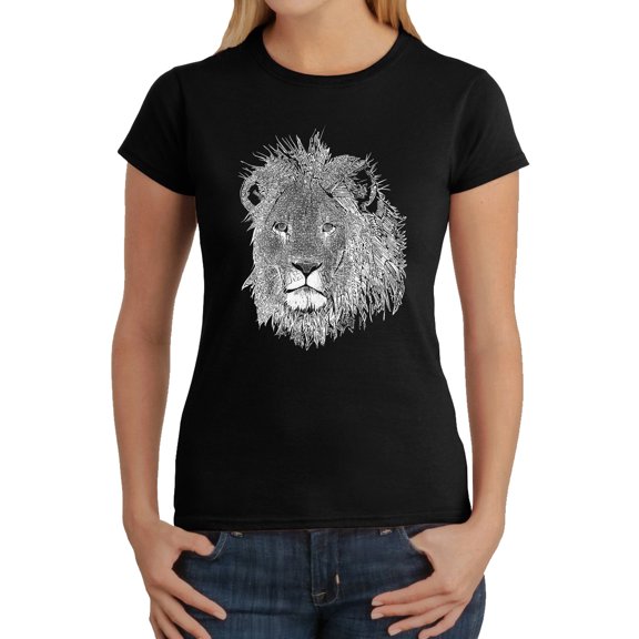 Women's Word Art T-Shirt - Lion