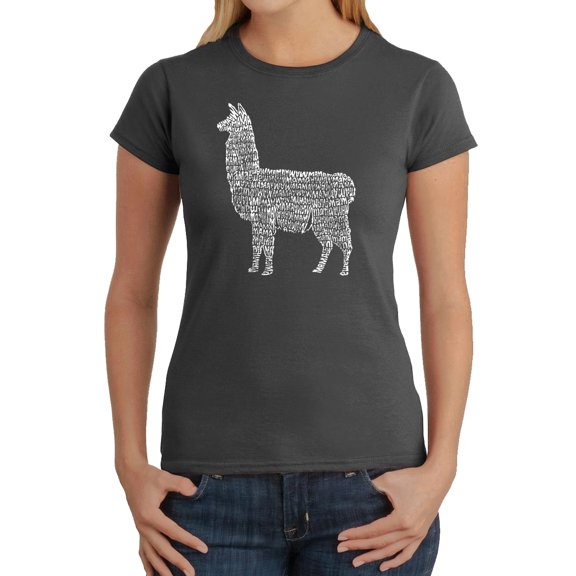 Women's Word Art T-Shirt - Llama Mama