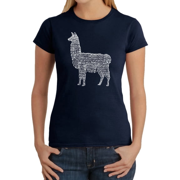Women's Word Art T-Shirt - Llama Mama