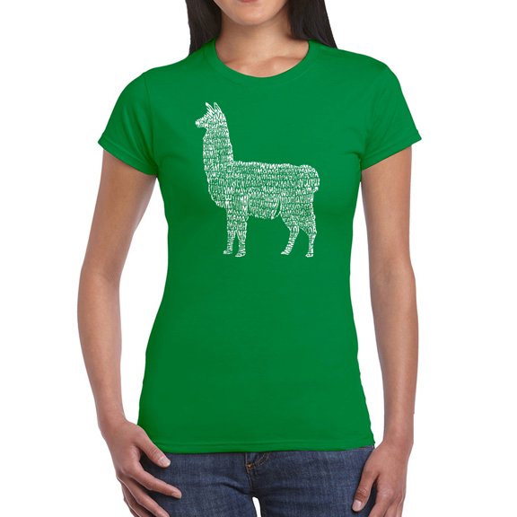 Women's Word Art T-Shirt - Llama Mama