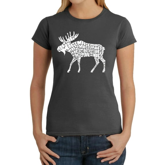 Women's Word Art T-Shirt - Moose