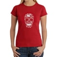 thumbnail image 1 of Women's Word Art T-Shirt - Music Notes Skull, 1 of 2