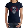 thumbnail image 1 of Women's Word Art T-Shirt - Music Notes Skull, 1 of 2