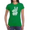 thumbnail image 1 of Women's Word Art T-Shirt - Peace Out, 1 of 2