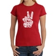 thumbnail image 1 of Women's Word Art T-Shirt - Peace Out, 1 of 2