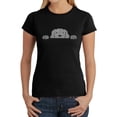 thumbnail image 1 of Women's Word Art T-Shirt - Peeking Dog, 1 of 2