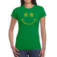 thumbnail image 1 of Women's Word Art T-Shirt - Rockstar Smiley, 1 of 2