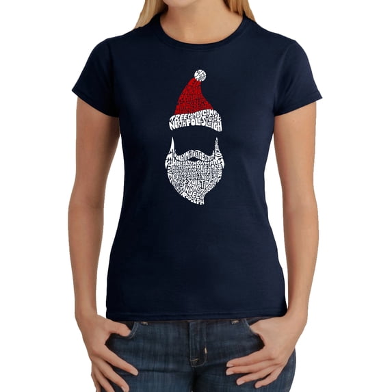 Women's Word Art T-Shirt - Santa Claus