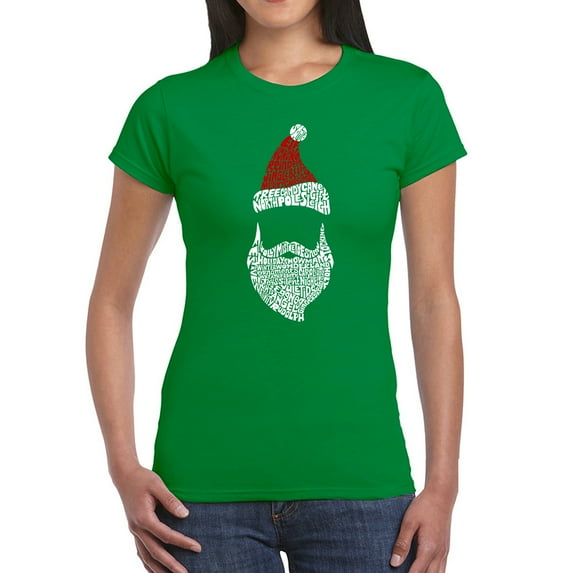 Women's Word Art T-Shirt - Santa Claus