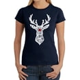 thumbnail image 1 of Women's Word Art T-Shirt - Santa's Reindeer, 1 of 2