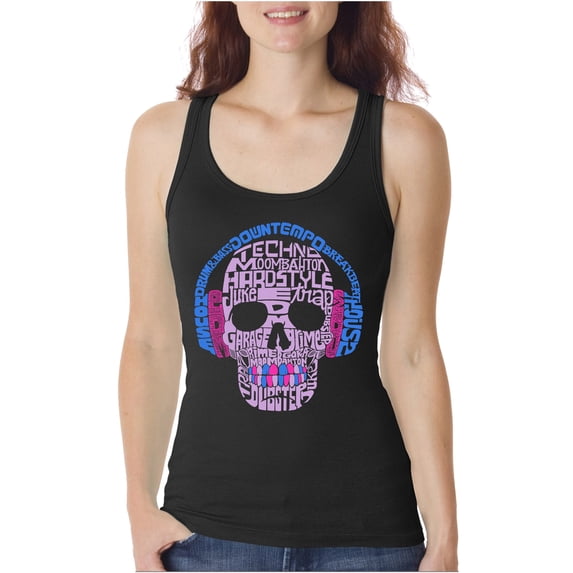 Women's Word Art Tank Top - Styles of EDM Music