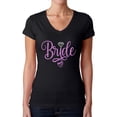 thumbnail image 1 of Women's Word Art V-Neck T-Shirt - Bride, 1 of 2