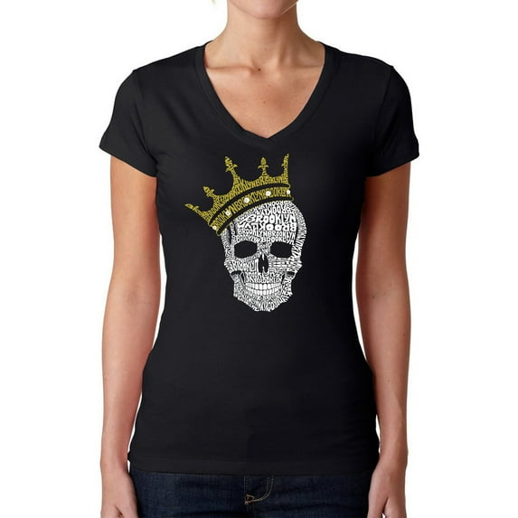 Women's Word Art V-Neck T-Shirt - Brooklyn Crown
