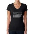 thumbnail image 1 of Women's Word Art V-Neck T-Shirt - Glory Hallelujah Flag, 1 of 2