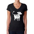 thumbnail image 1 of Women's Word Art V-Neck T-Shirt - Holy Cow, 1 of 2