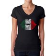 thumbnail image 1 of Women's Word Art V-Neck T-Shirt - Latina Lips, 1 of 2