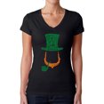 thumbnail image 1 of Women's Word Art V-Neck T-Shirt - Leprechaun, 1 of 2