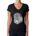 thumbnail image 1 of Women's Word Art V-Neck T-Shirt - Lion, 1 of 2