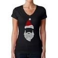 thumbnail image 1 of Women's Word Art V-Neck T-Shirt - Santa Claus, 1 of 2