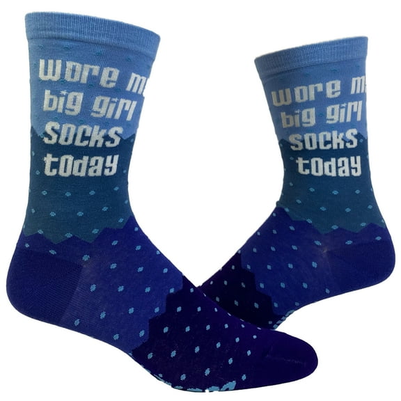 Women's Wore My Big Girl Socks Today Socks Funny Motivational Girl Power Graphic Footwear