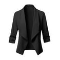 thumbnail image 1 of UPPADA Women's Work Casual Open Front Cardigan Solid Long Sleeve Blazers Jackets Lightweight Lapel Fashion Coat Tops, 1 of 6